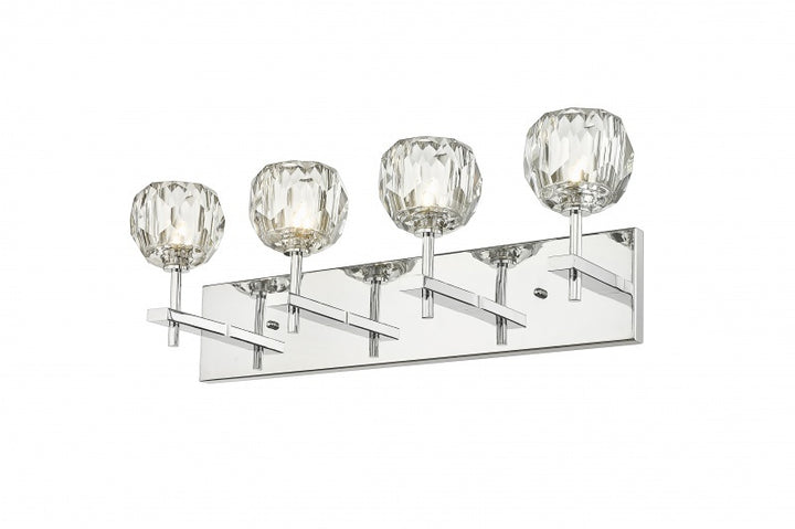 Steel Frame with Clear Glass Shade Vanity Light