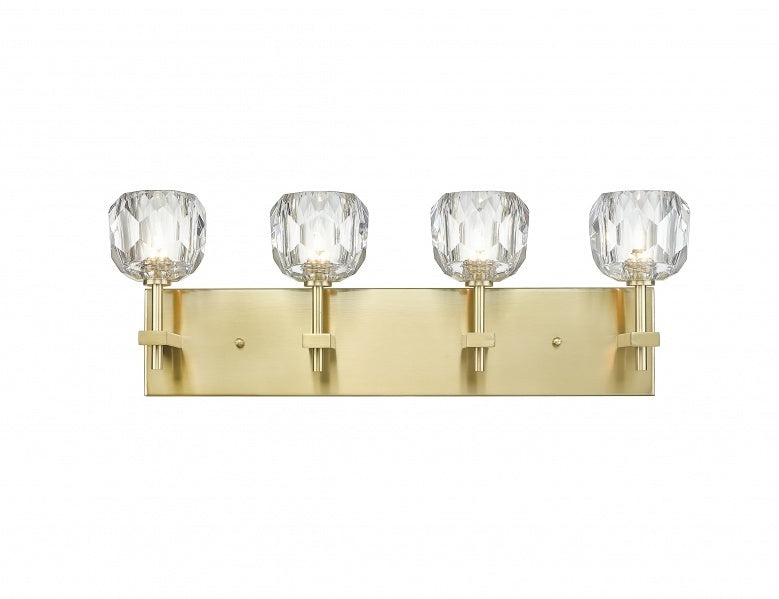 Steel Frame with Clear Glass Shade Vanity Light