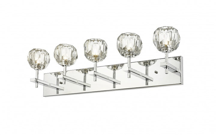 Steel Frame with Clear Glass Shade Vanity Light