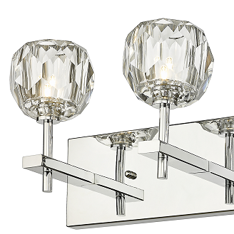 Steel Frame with Clear Glass Shade Vanity Light