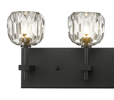 Steel Frame with Clear Glass Shade Vanity Light