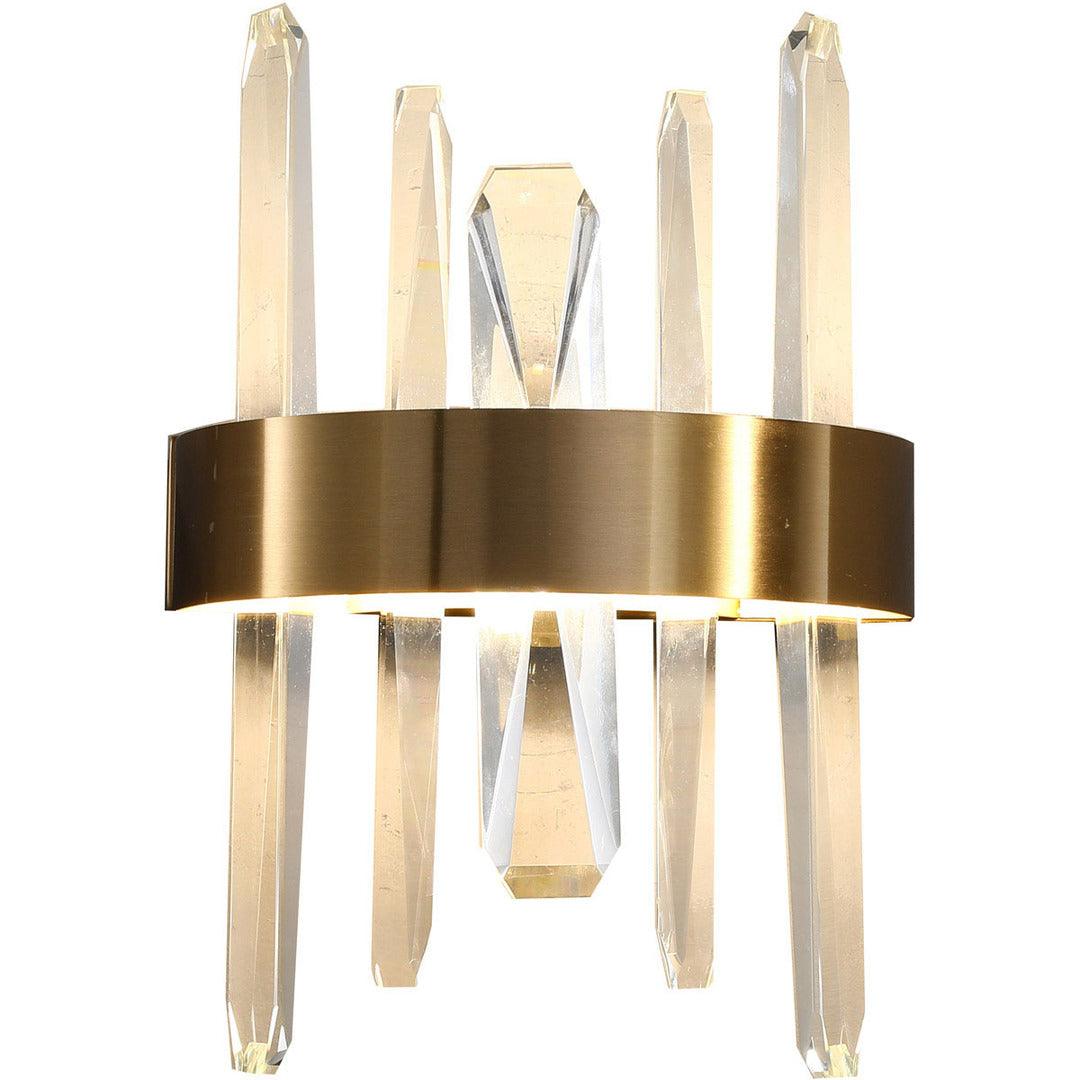 LED Steel Frame with Clear Crystal Rod Wall Sconce - LV LIGHTING