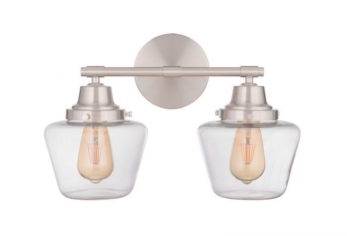 Steel Frame with Clear Glass Shade Vanity Light