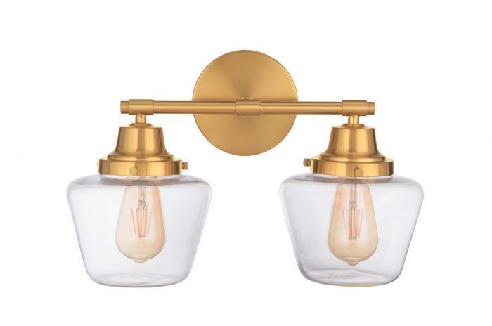 Steel Frame with Clear Glass Shade Vanity Light