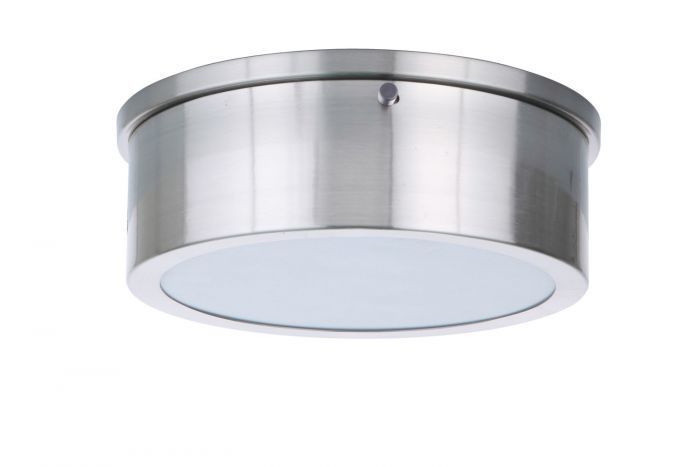 LED Steel Frame with White Acrylic Shade Flush Mount