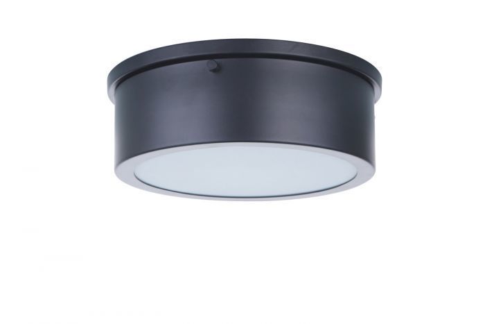 LED Steel Frame with White Acrylic Shade Flush Mount