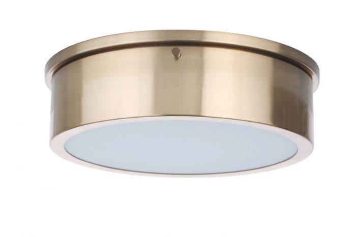 LED Steel Frame with White Acrylic Shade Flush Mount