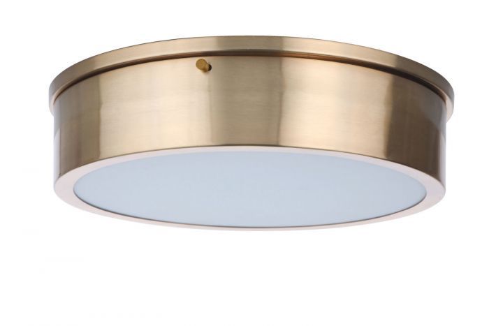 LED Steel Frame with White Acrylic Shade Flush Mount