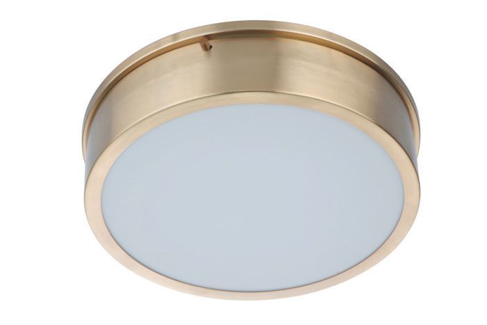 LED Steel Frame with White Acrylic Shade Flush Mount