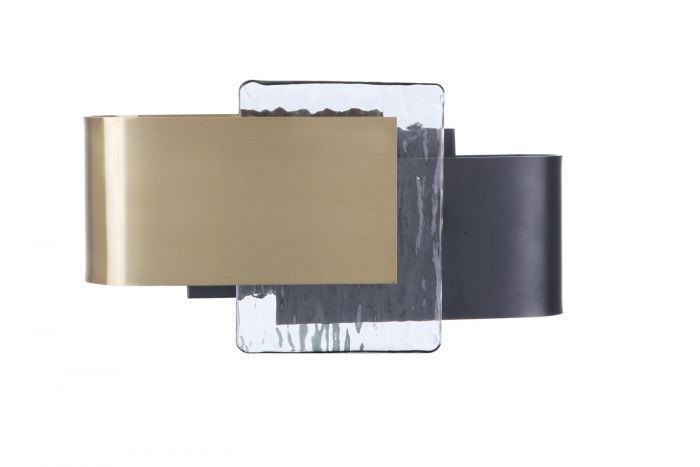 LED Steel Frame with Clear Glass Shade Wall Sconce