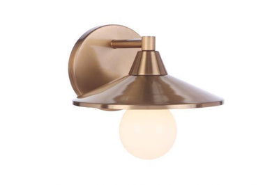 Steel Disk Shade Single Light Wall Sconce