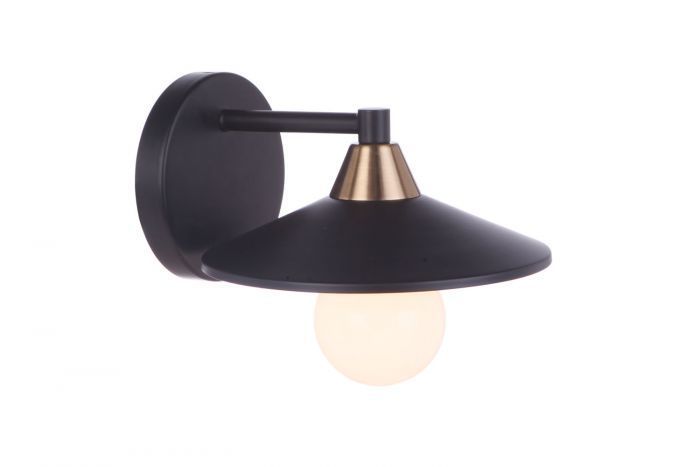 Steel Disk Shade Single Light Wall Sconce