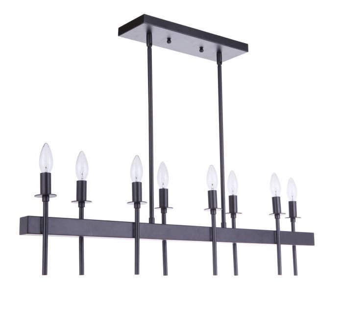 Steel Frame with Candle Light Linear Chandelier