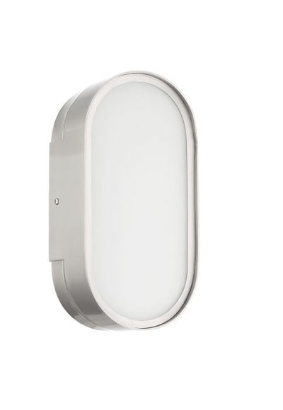 LED Steel Oval Frame with White Frosted Glass Shade Wall Sconce