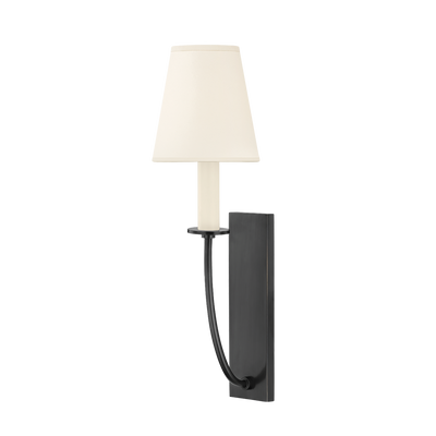 Steel Rectangular Frame and Curve Arm with Eco Paper White Shade Wall Sconce