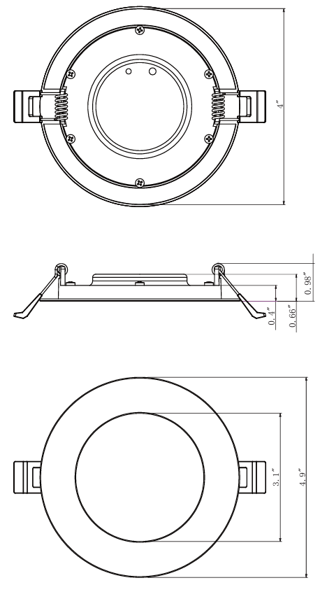 LED 4" Round Smart Wifi Controllable RGB Slim Panel