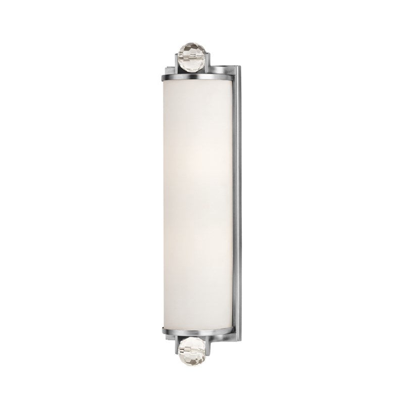 Steel Frame with Prismatic Crystal Cap and Glass Rod Shade Wall Sconce