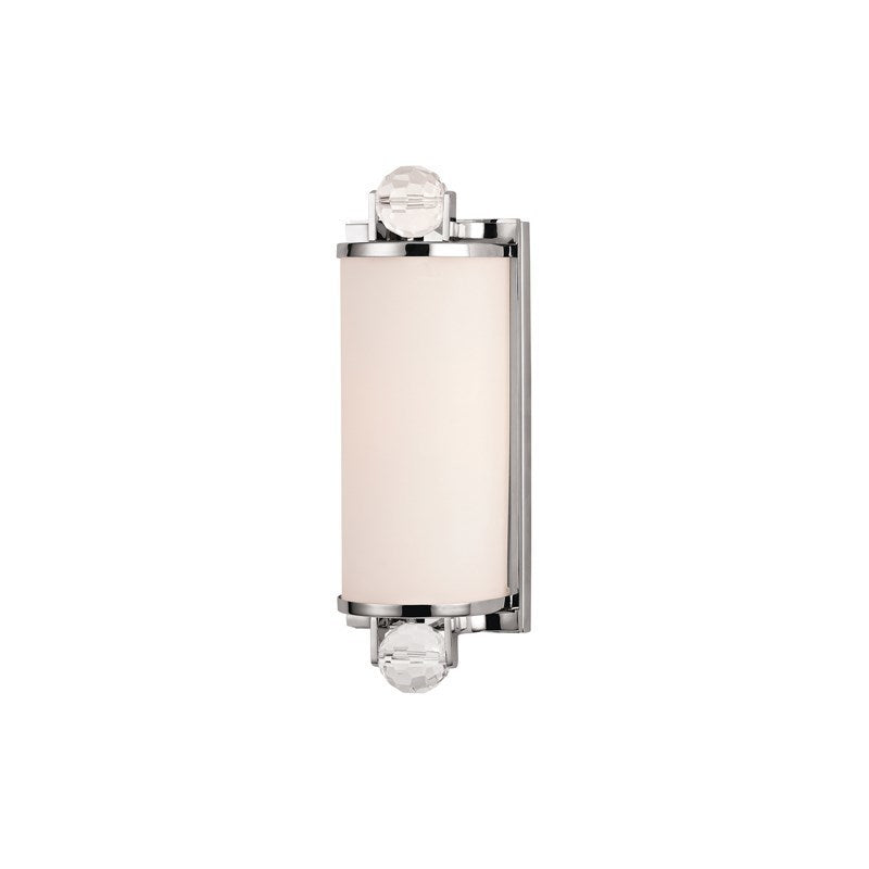 Steel Frame with Prismatic Crystal Cap and Glass Rod Shade Wall Sconce