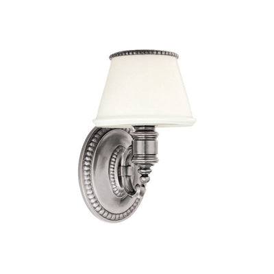 Steel Frame with Opal Glossy Glass Shade Wall Sconce