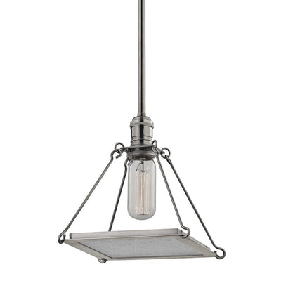 Steel Frame with Square Safety Glass Shade Pendant