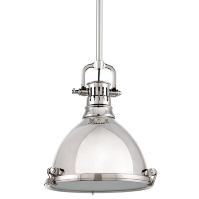 Steel Frame with Etched Glass Diffuser Adjustable Pendant