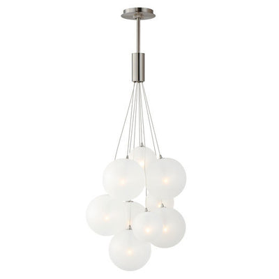 Steel Frame with Clusters of Glass Globes Pendant