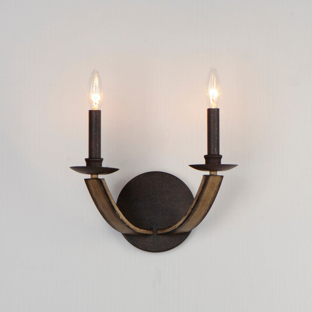 Steel Driftwood Arm Empire Style Wall Sconce
