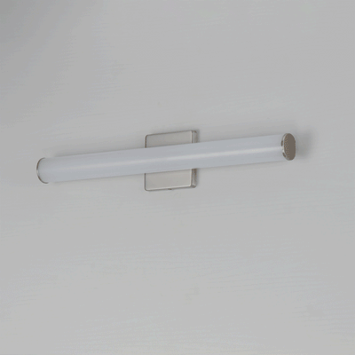 Steel Frame with Tubular Shape Acrylic Diffuser Color Selectable Vanity Light