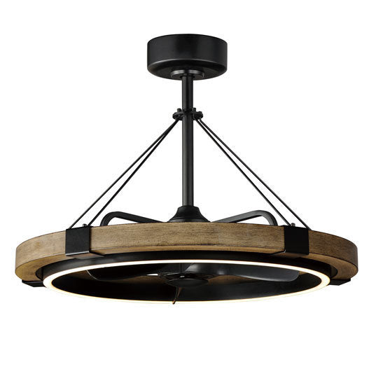 LED Black with Driftwood Frame WiFi Enabled Ceiling Fan