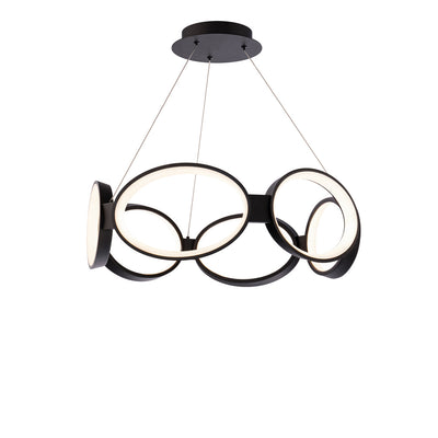 LED Steel Ring Frame with Acrylic Diffuser Chandelier