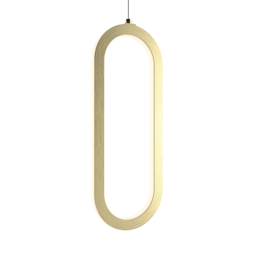 LED Steel Oval Ring with Acrylic Diffuser Pendant
