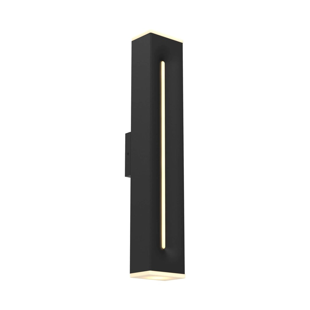 LED Black Rectangular Frame with Acrylic Diffuser Outdoor Wall Sconce