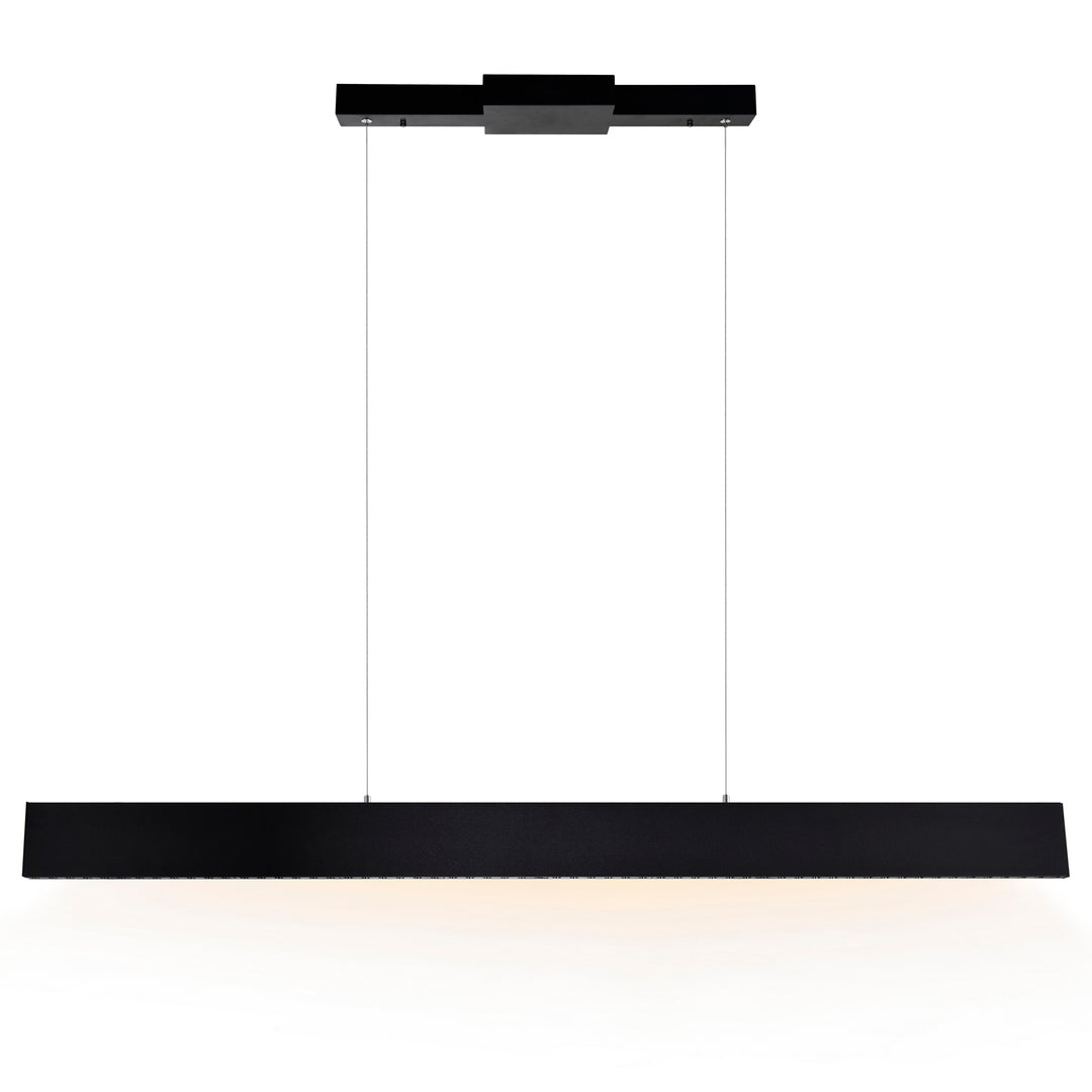 LED Black Frame with Spot Linear Pendant