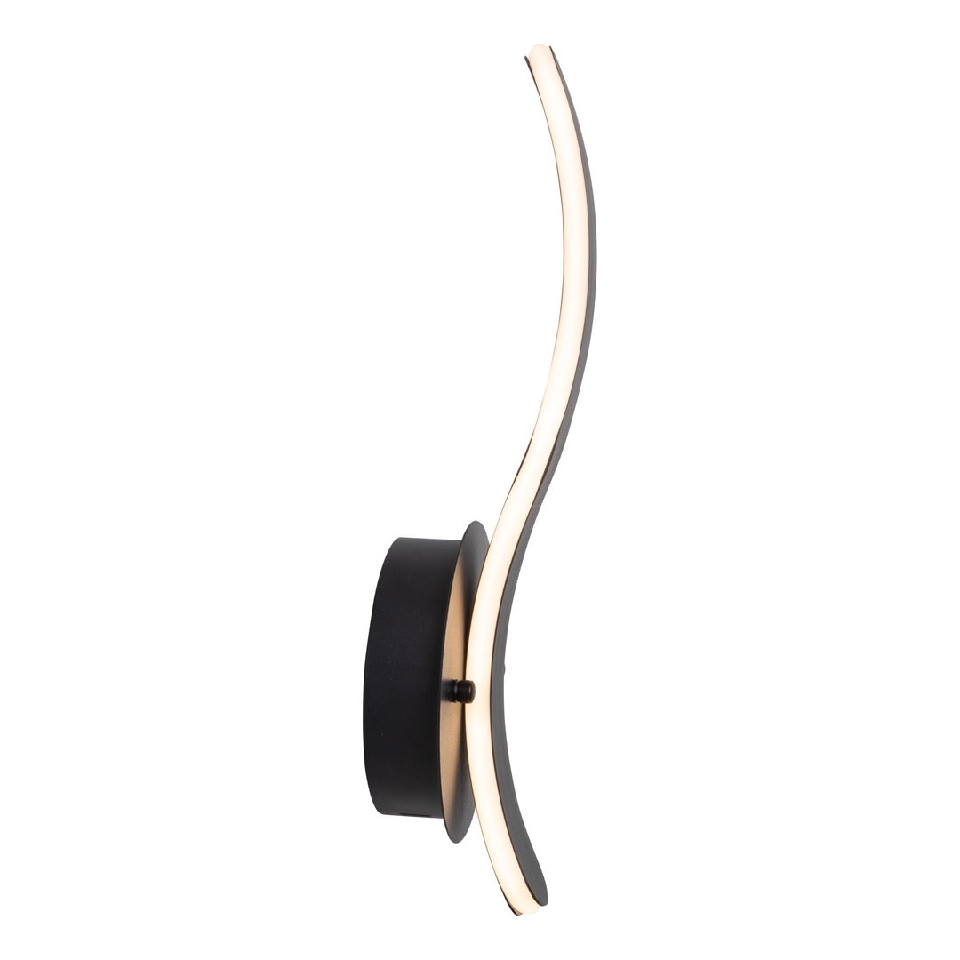 LED Curved Black Frame with Acrylic Diffuser Wall Sconce