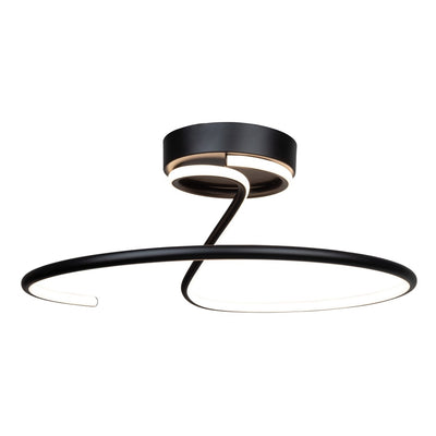 LED Black Halo Wrapped Frame with Acrylic Diffuser Semi Flush Mount