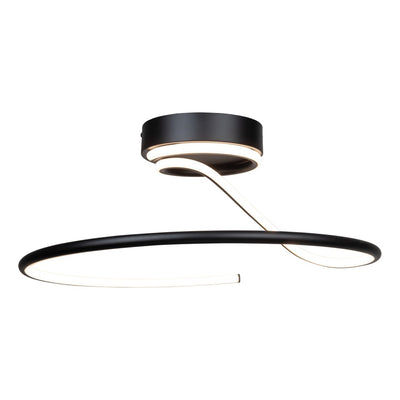 LED Black Halo Wrapped Frame with Acrylic Diffuser Semi Flush Mount