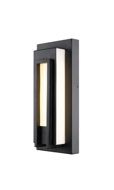 LED Black Steel Frame with Acrylic Diffuser Outdoor Wall Sconce