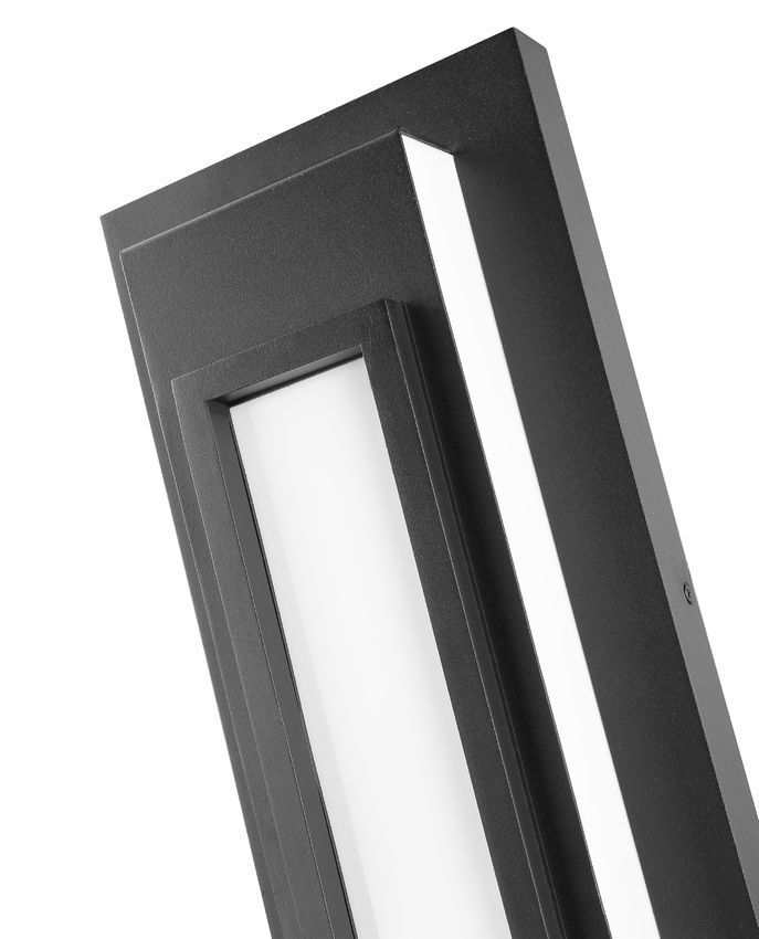 LED Black Steel Frame with Acrylic Diffuser Outdoor Wall Sconce