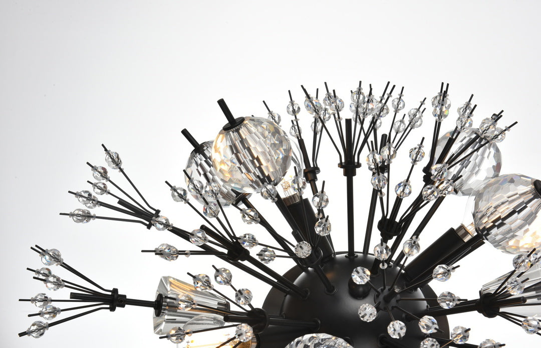 Steel Sputnik Frame with Clear Crystal Oval Wall Sconce by Elegant - view 4