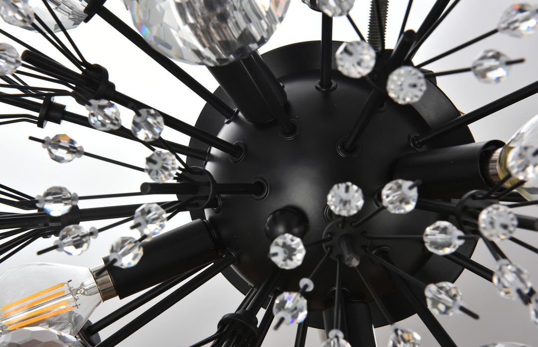 Steel Sputnik Frame with Clear Crystal Oval Wall Sconce by Elegant - view 5