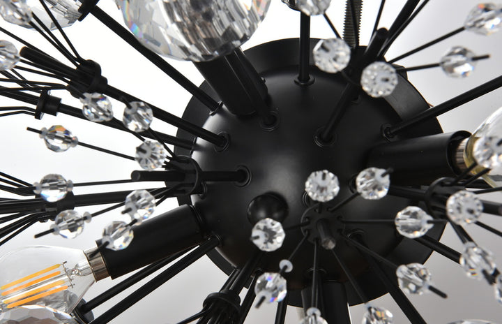 Steel Sputnik Frame with Clear Crystal Oval Wall Sconce by Elegant - view 5