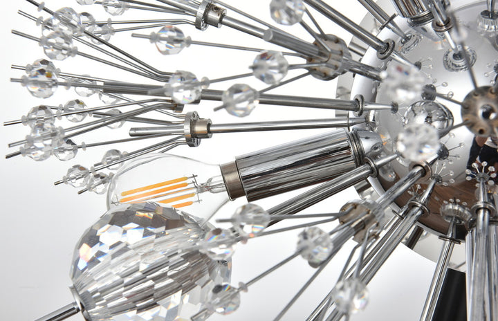 Steel Sputnik Frame with Clear Crystal Oval Wall Sconce by Elegant - view 7