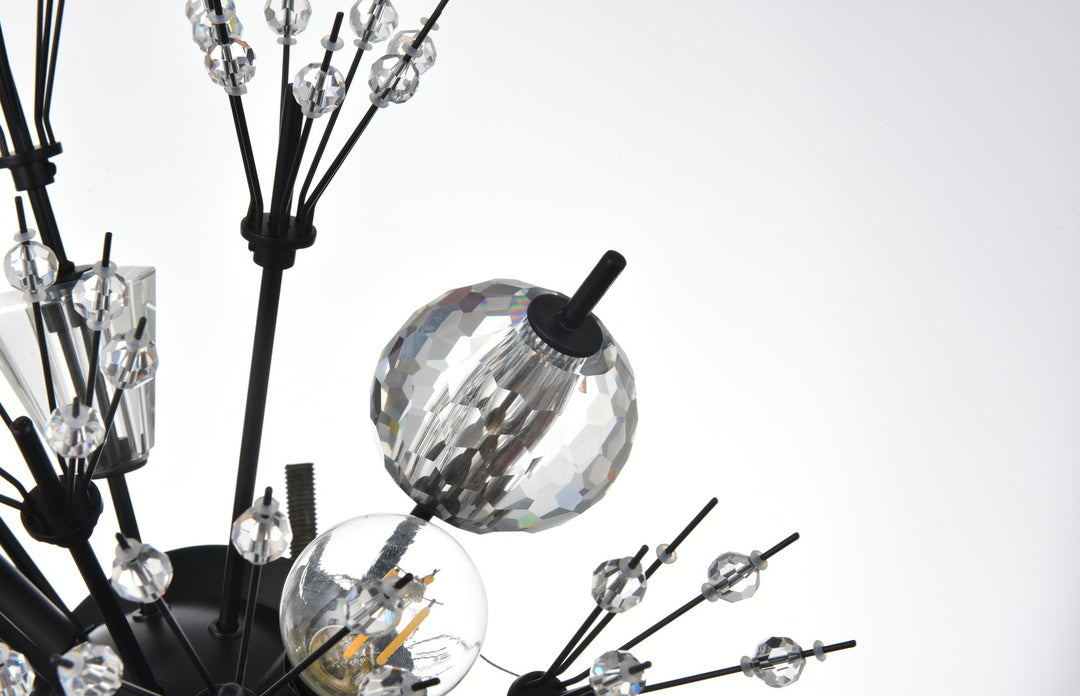 Steel Sputnik Frame with Clear Crystal Oval Wall Sconce by Elegant - view 6