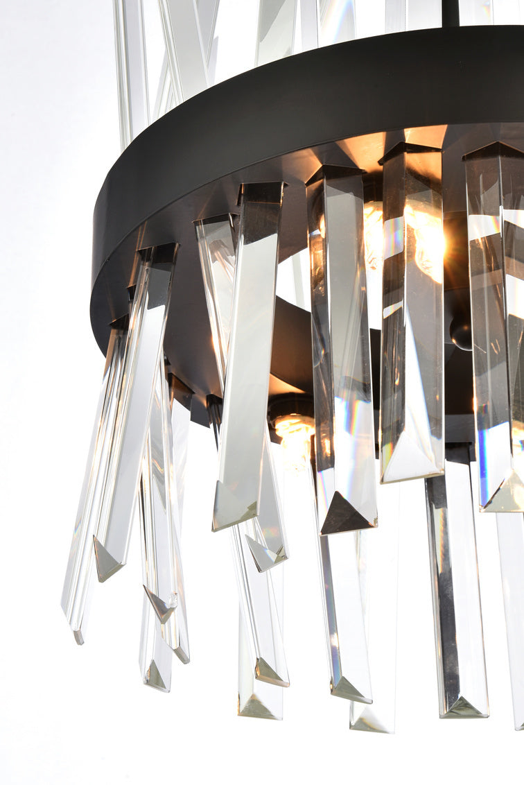 Steel Round Frame with Clear Crystal Rod Pendant / Chandelier by Elegant - view 21