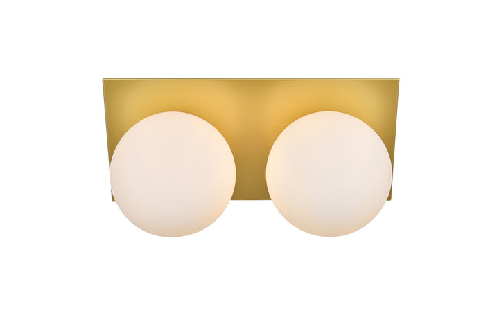 Steel Frame with Frosted Glass Globe Vanity Light