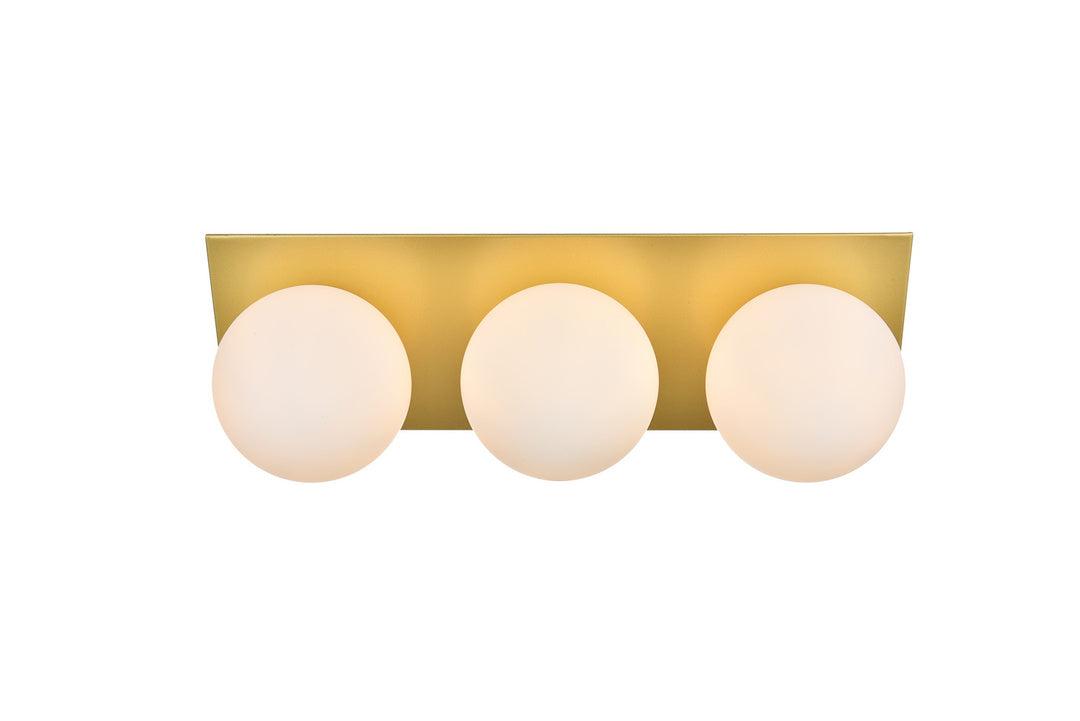 Steel Frame with Frosted Glass Globe Vanity Light