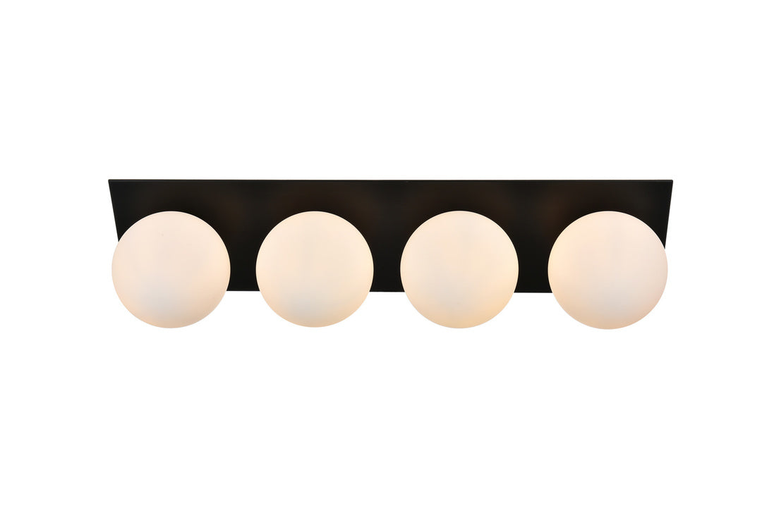 Steel Frame with Frosted Glass Globe Vanity Light