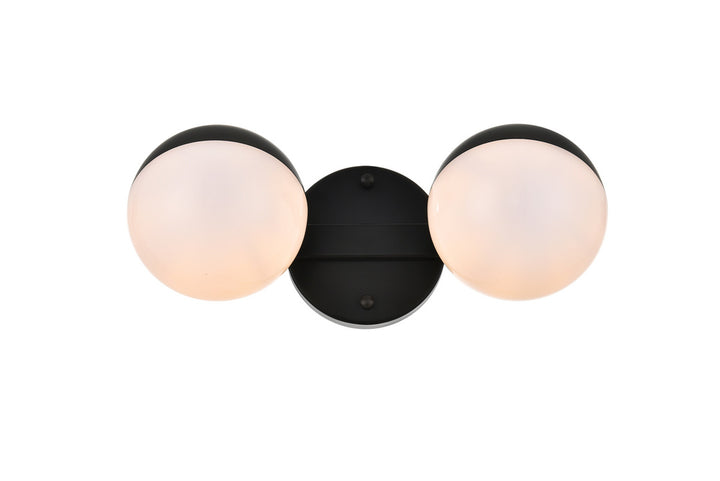 Steel Frame with Frosted White Acrylic Globe Vanity Light