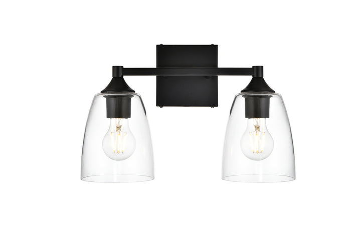 Steel Frame with Clear Glass Shade Vanity Light