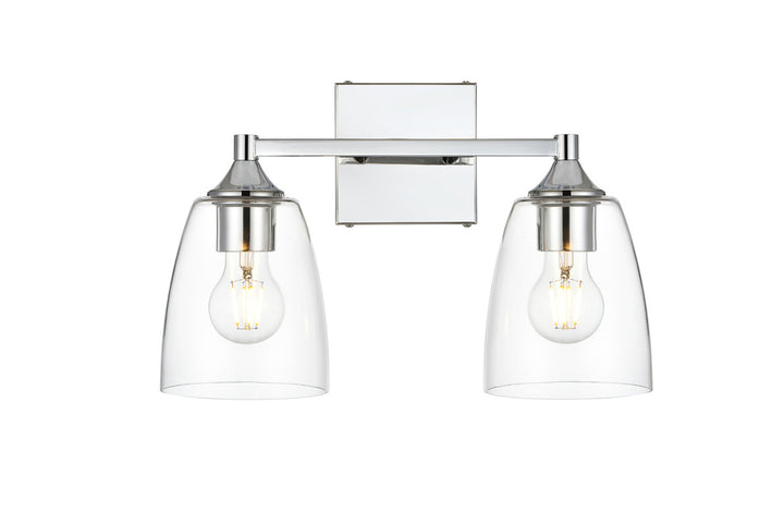 Steel Frame with Clear Glass Shade Vanity Light